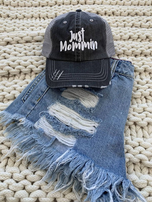 Just Mommin Embroidered Hat