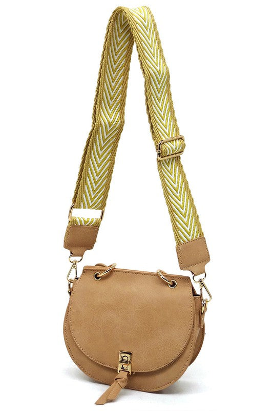 Flap Saddle Satchel Crossbody Bag