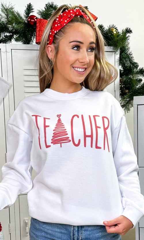 Teacher Tree Graphic Sweatshirt