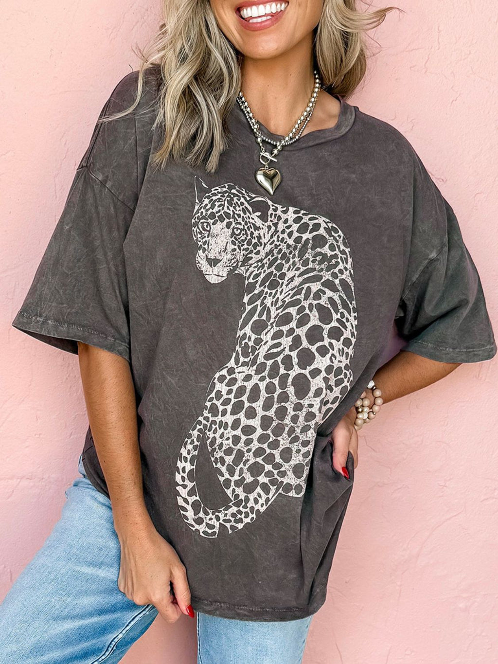 Cheetah Mineral Wash  T-Shirt