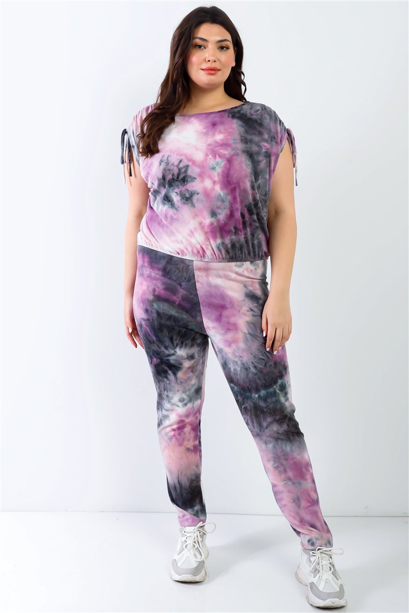 Purple & Black Tie-Dye Set