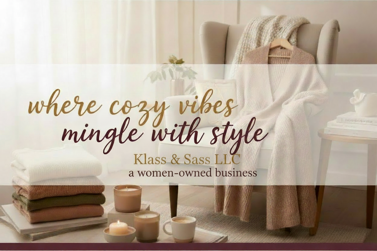add "a women-owned business" after Klass & Sass LLC