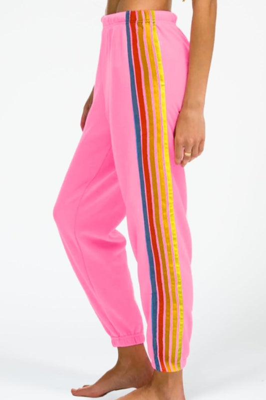 Contrast Striped Pants