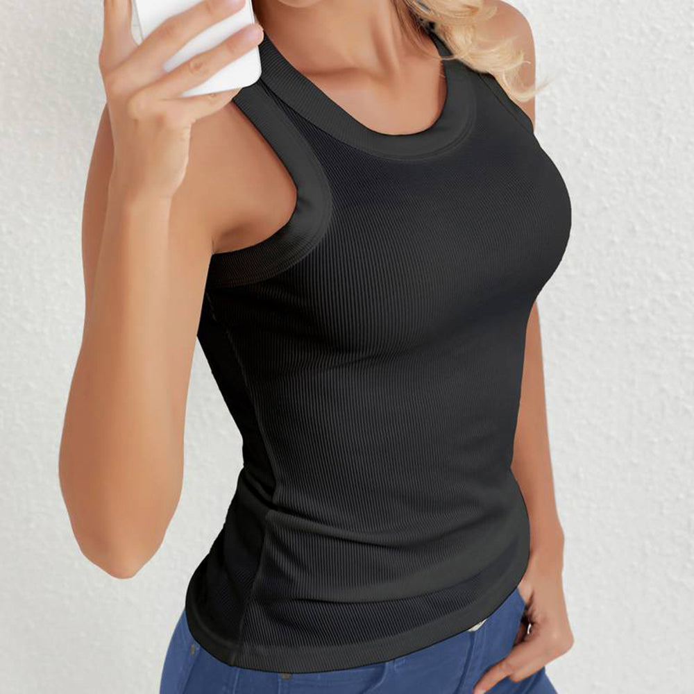 Ribbed Slim Fit Basic Tank