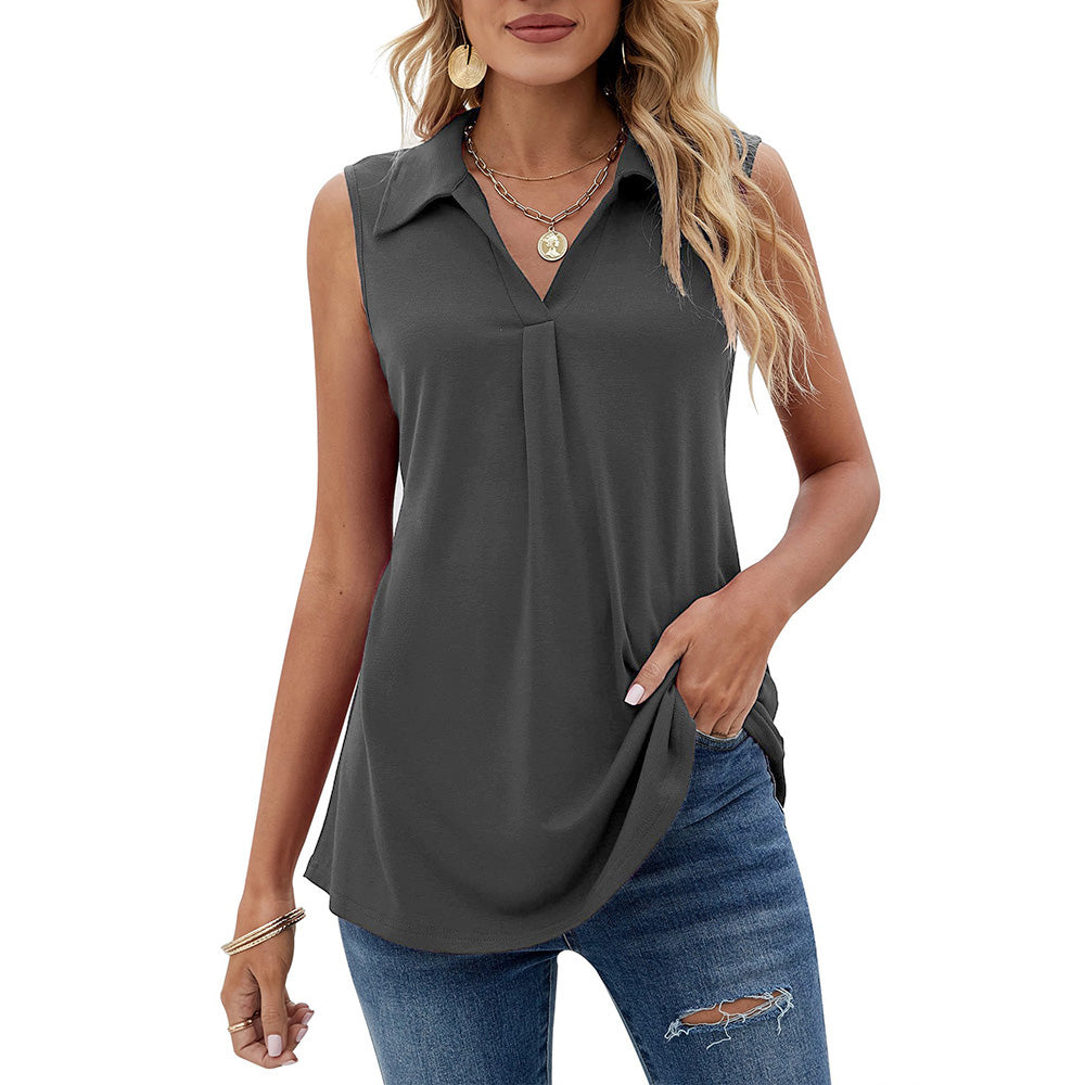 Loose Fit Polo Tank