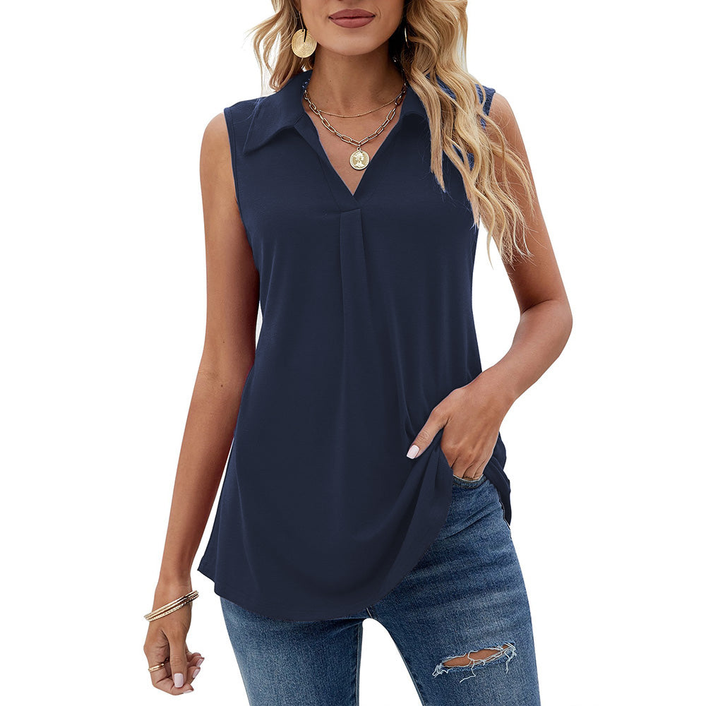 Loose Fit Polo Tank